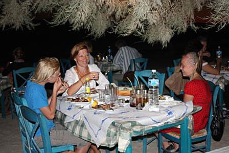 Middag på Paradiso. Naxos.
