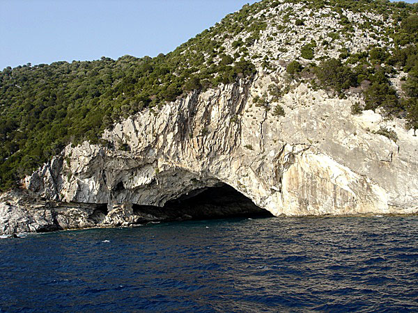 Blue cave på Meganissi.