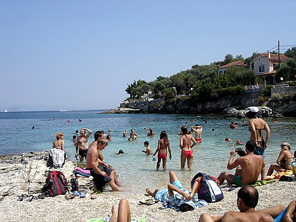 Stranden i Gaios på Paxos.