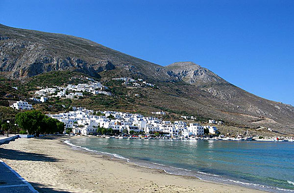 Stranden i Egiali på Amorgos.