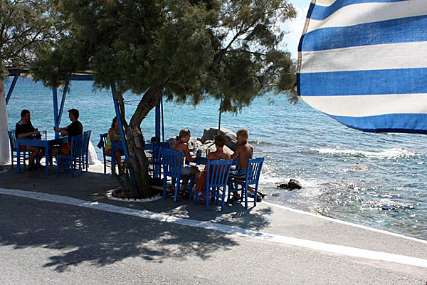 Fotis taverna i Agios Prokopios på Naxos.