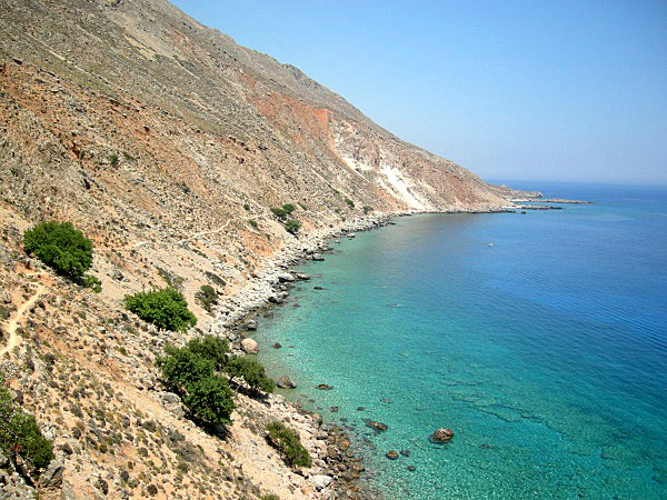 E4 vandresti mellom Chora Sfakion og Loutro på Kreta.