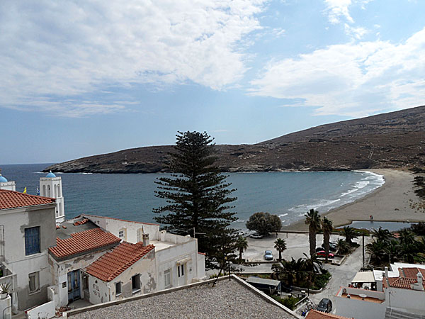 Stranden i Chora på Andros.