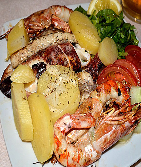 Sea food. Naxos.