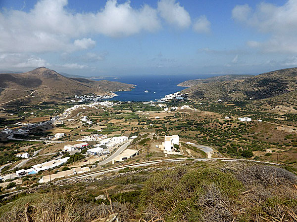 Vy över Katapola på Amorgos.