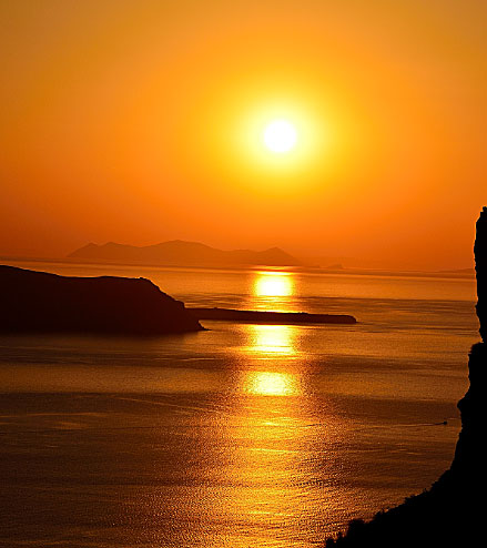 Solnedgången. Santorini.